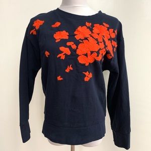 J.CREW embroidered black label sweatshirt